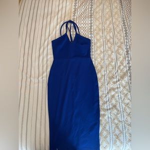 Blue knee length dress